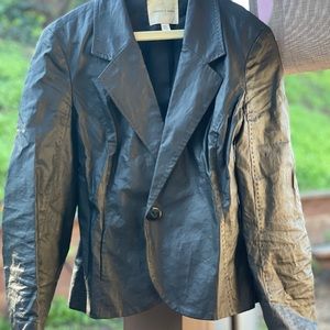 Silence + Noise Urban Outfitters coated linen blazer jacket XS